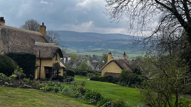Thatched cottages in an Exmoor village